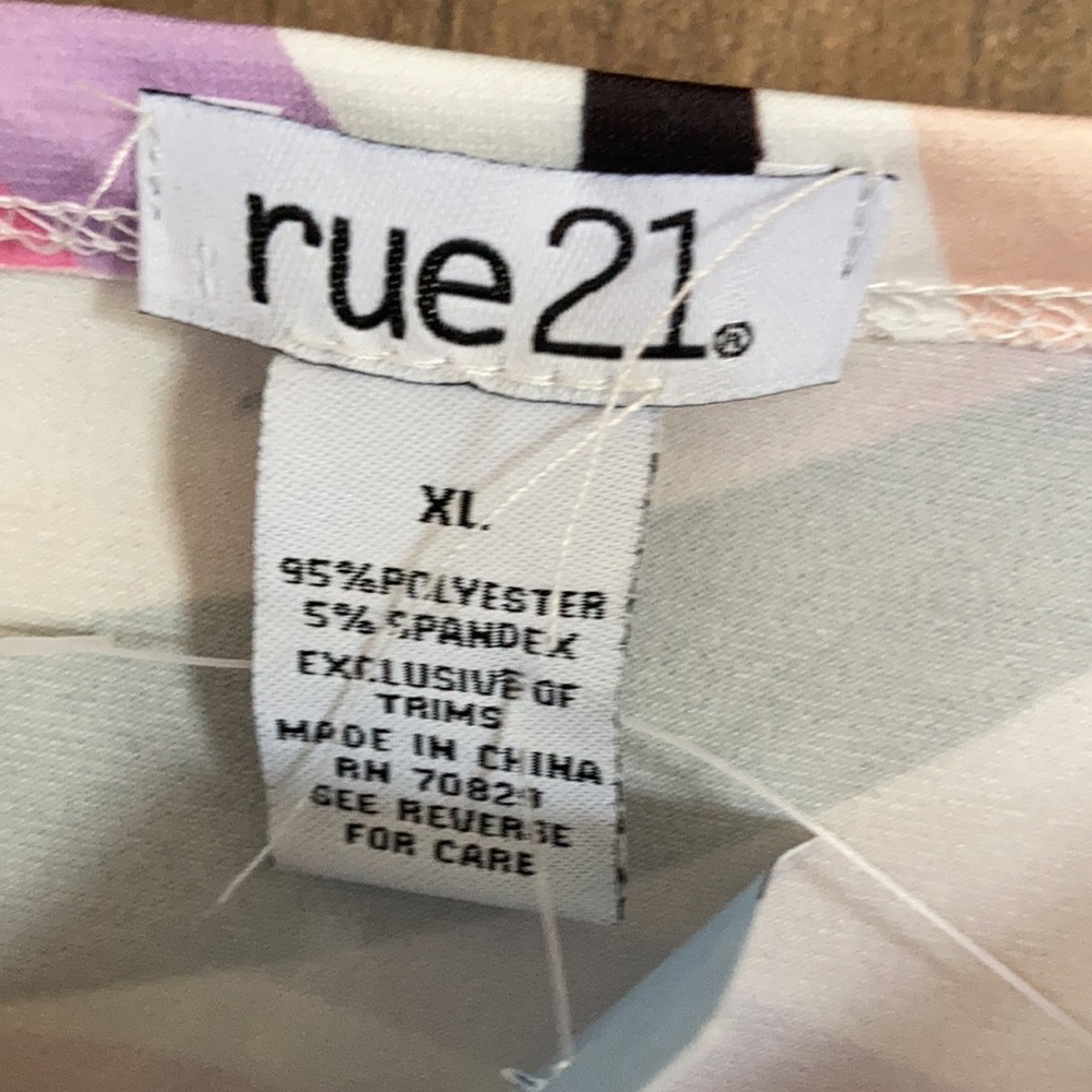 3/$12 Rue 21 bling strap top abstract print casual party  club sleeveless XL jr - Picture 12 of 13
